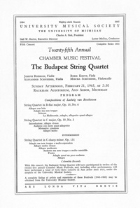 Program Book for 02-21-1965