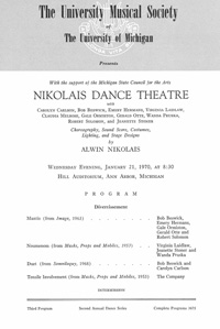 Program Book for 01-21-1970