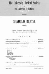 Program Book for 03-31-1970