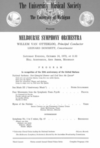Program Book for 10-24-1970