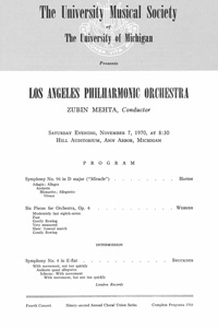 Program Book for 11-07-1970