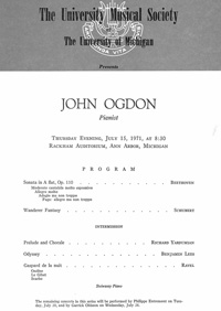 Program Book for 07-15-1971