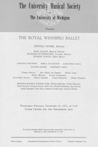 Program Book for 11-10-1971