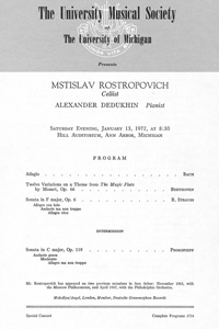 Program Book for 01-15-1972