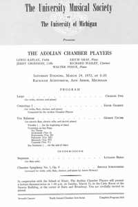 Program Book for 03-24-1973