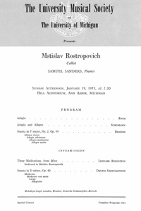 Program Book for 01-19-1975