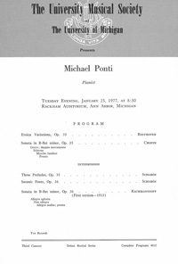 Program Book for 01-25-1977