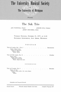 Program Book for 10-25-1977