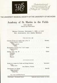 Program Book for 11-03-1980