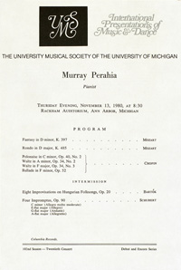 Program Book for 11-13-1980