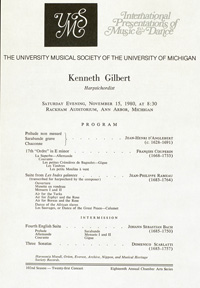 Program Book for 11-15-1980