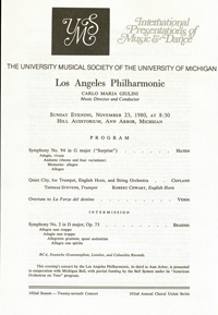 Program Book for 11-23-1980