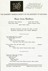 Program Book for 01-29-1981