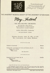 Program Book for 04-30-1981