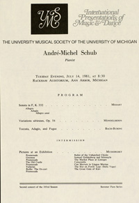 Program Book for 07-14-1981