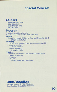 Program Book for 08-05-1981