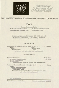 Program Book for 11-15-1981