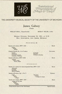 Program Book for 11-30-1981