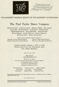Program Book for 03-02-1982