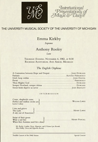 Program Book for 11-04-1982