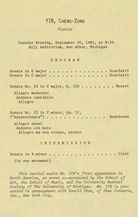 Program Book for 09-20-1983
