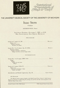 Program Book for 10-01-1983