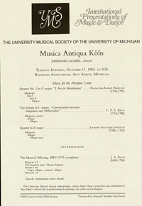 Program Book for 10-11-1983