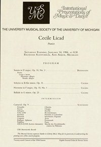 Program Book for 01-14-1984
