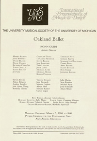 Program Book for 03-05-1984
