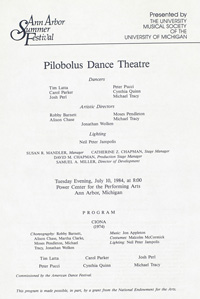 Program Book for 07-10-1984
