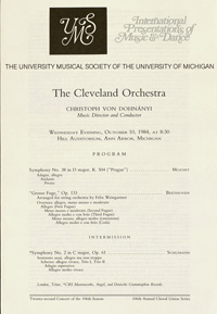 Program Book for 10-10-1984