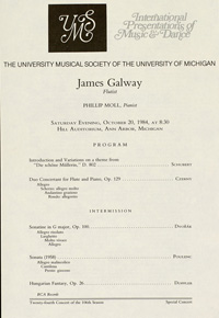Program Book for 10-20-1984