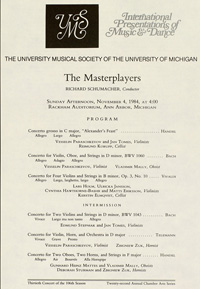 Program Book for 11-04-1984