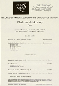 Program Book for 01-15-1985