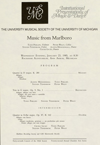 Program Book for 01-23-1985