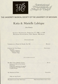 Program Book for 02-17-1985