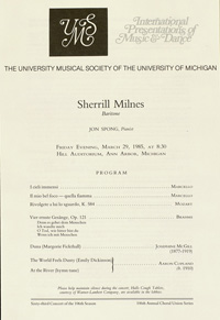 Program Book for 03-29-1985