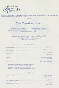 Program Book for 06-29-1985