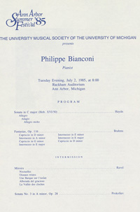 Program Book for 07-02-1985