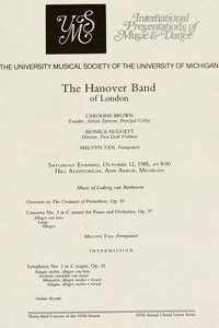Program Book for 10-12-1985