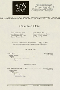 Program Book for 11-03-1985