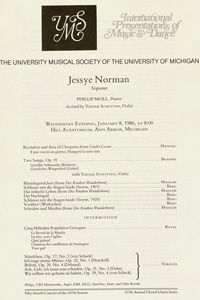 Program Book for 01-08-1986