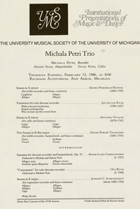 Program Book for 02-13-1986