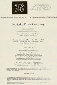 Program Book for 03-25-1986
