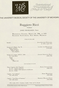 Program Book for 03-26-1986