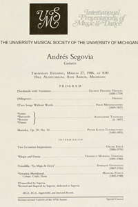 Program Book for 03-27-1986