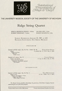 Program Book for 01-25-1987