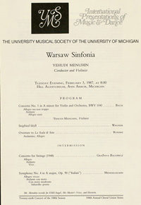 Program Book for 02-03-1987