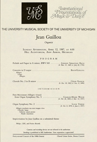 Program Book for 04-12-1987
