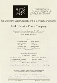 Program Book for 10-17-1987